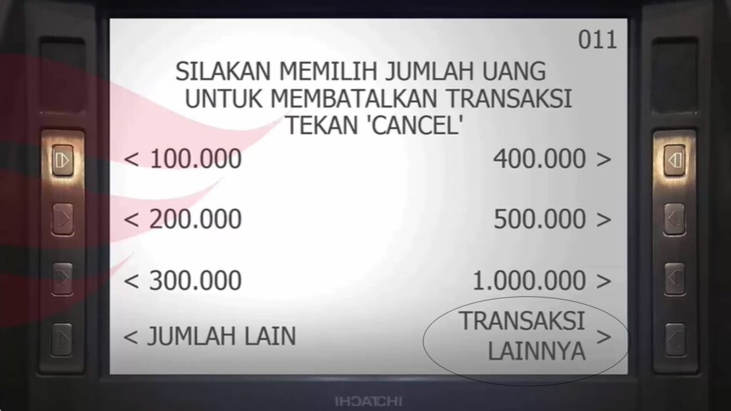 Tampilan proses daftar M-Banking di ATM BCA